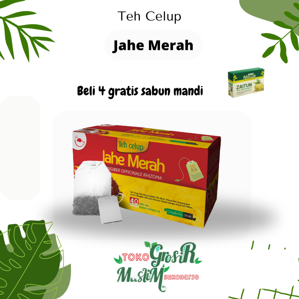 

Teh Jahe Merah Griya Herba Ampuh Untuk Mningkatkan Imun dan Stamina Tubuh isi 20 kantong