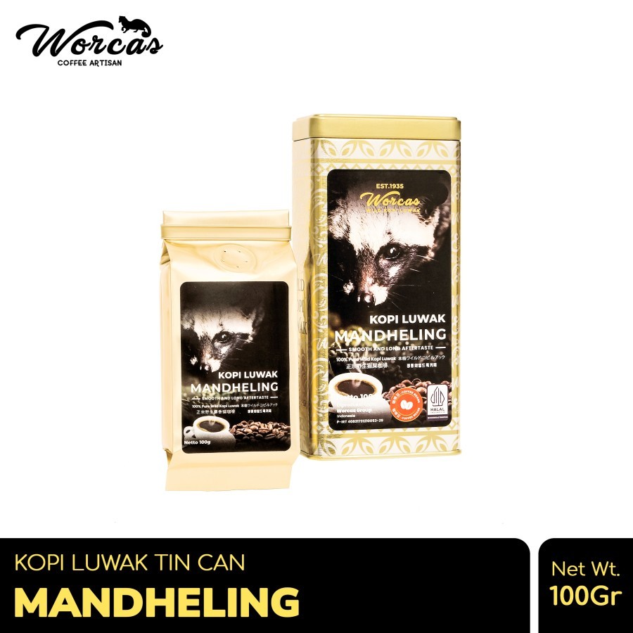 

WORCAS Kopi Luwak Mandheling 100gr Tin Can