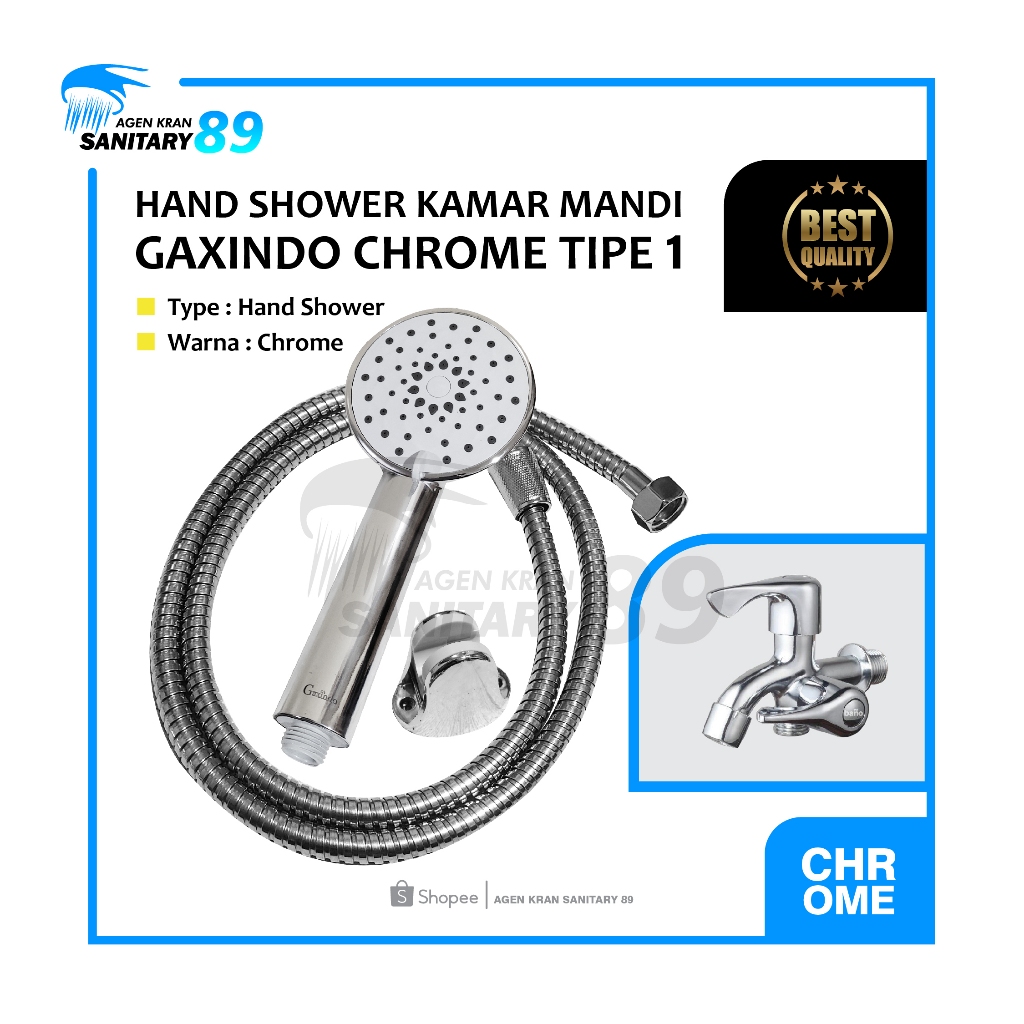 HAND SHOWER CHROME/ HAND SHOWER KAMAR MANDI/SHOWER KAMAR MANDI/PAKET KRAN+SHOWER