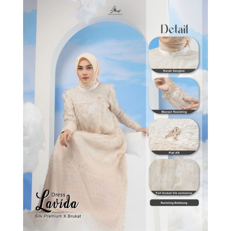 Lavida Dress by Arrafi ORI Gamis Mewah Silk Premium Brukat Eksklusif