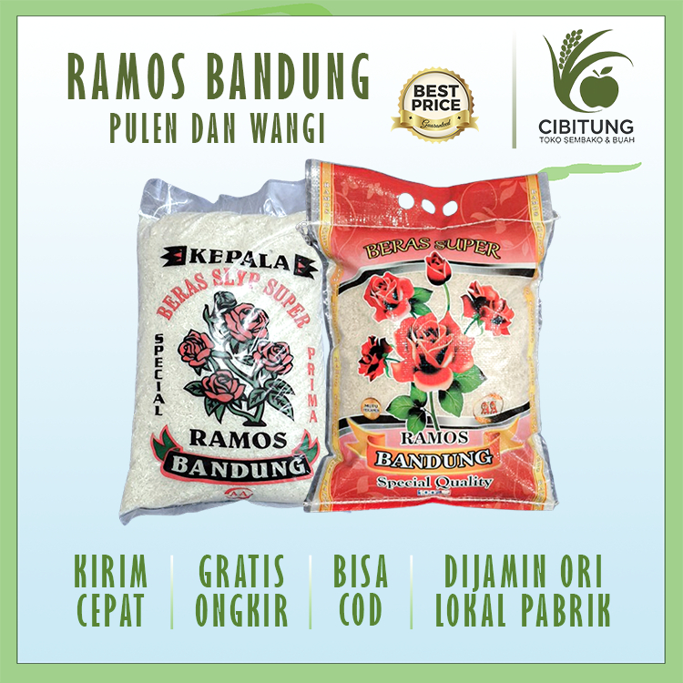 

KEMASAN 5kg BERAS RAMOS BANDUNG - BERAS LOKAL - PULEN, PUTIH DAN ENAK