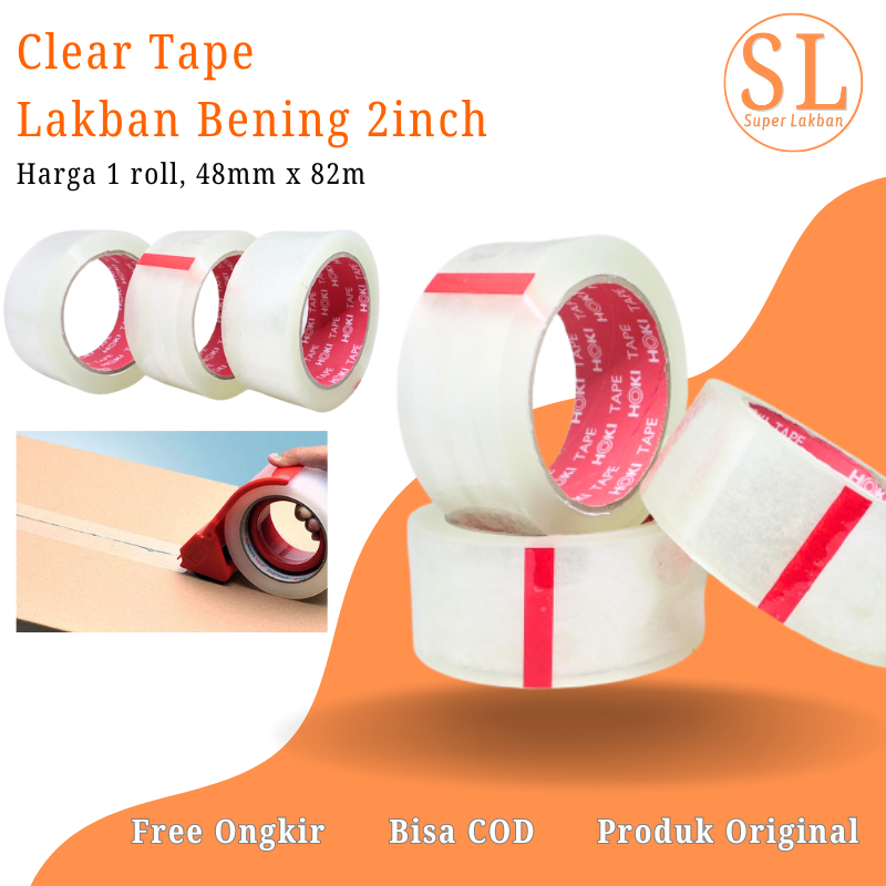 

Lakban Bening Six Tapes Setara Daimaru Ukuran Pasti Pas 80Meter Tidak Mudah Putus Rekat Kuat