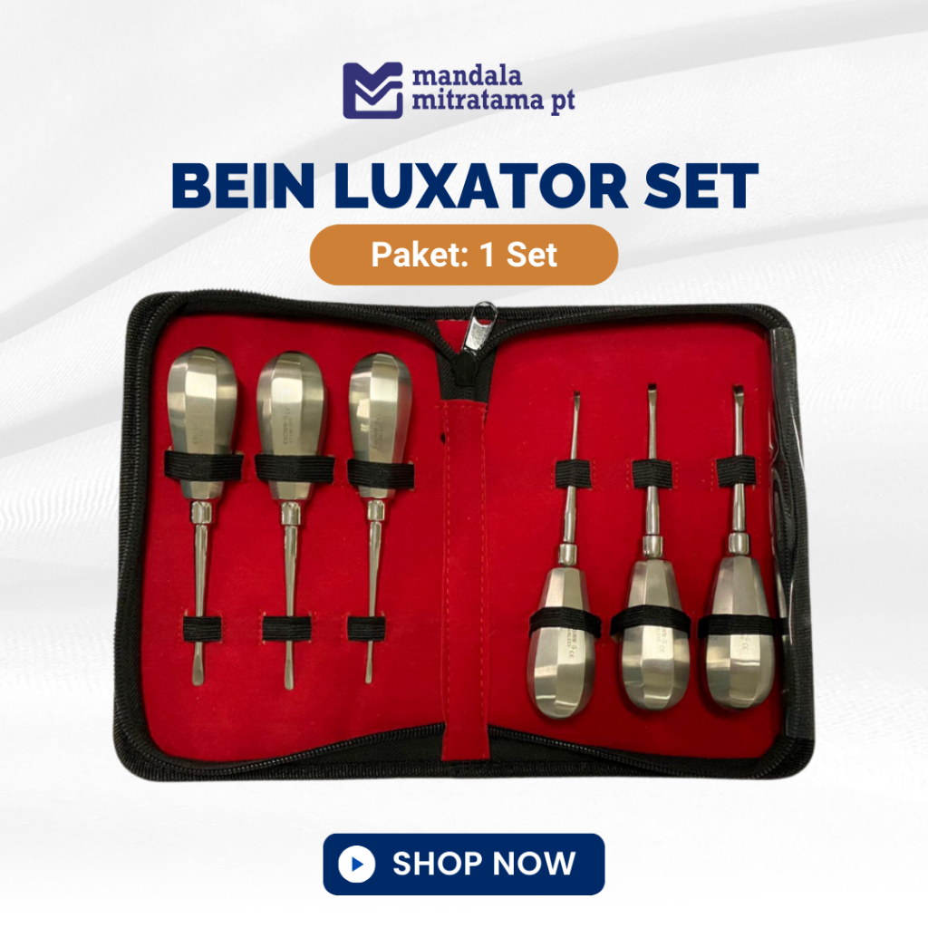 Dental Bein Luxator/ Set Root Elevator Japan Stainless Steel- isi 6 pcs- Crown-G