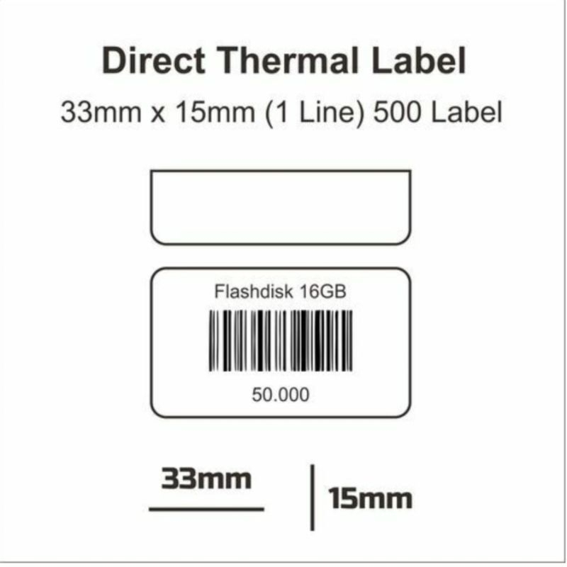 

||Label Sticker ukuran 33mm x 15mm isi 3000 pcs dalam 2 line