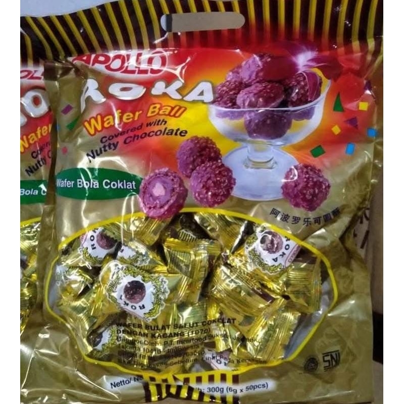 

Apollo ROKA Wafer Ball Kemasan 300gr (60g x 50pcs)