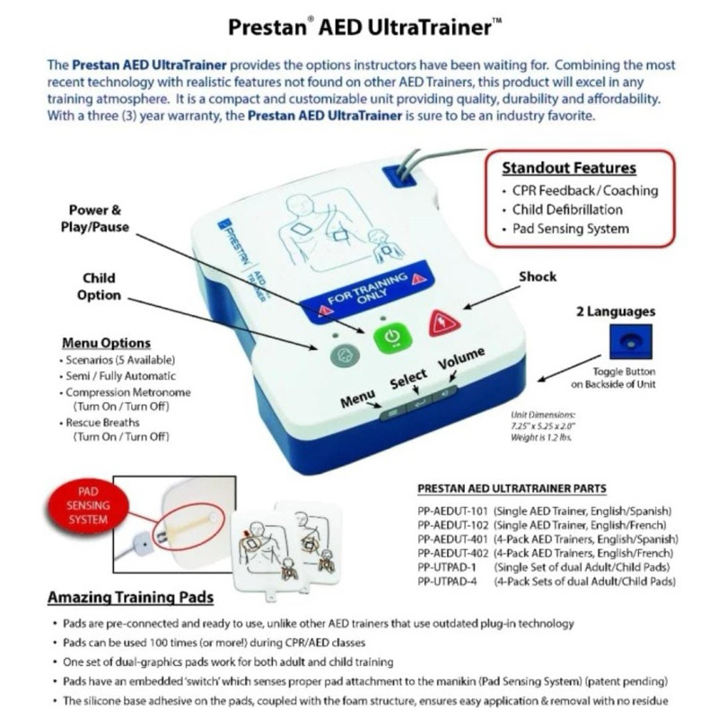Prestan AED Ultra Trainer / AED Training Ultra Prestan