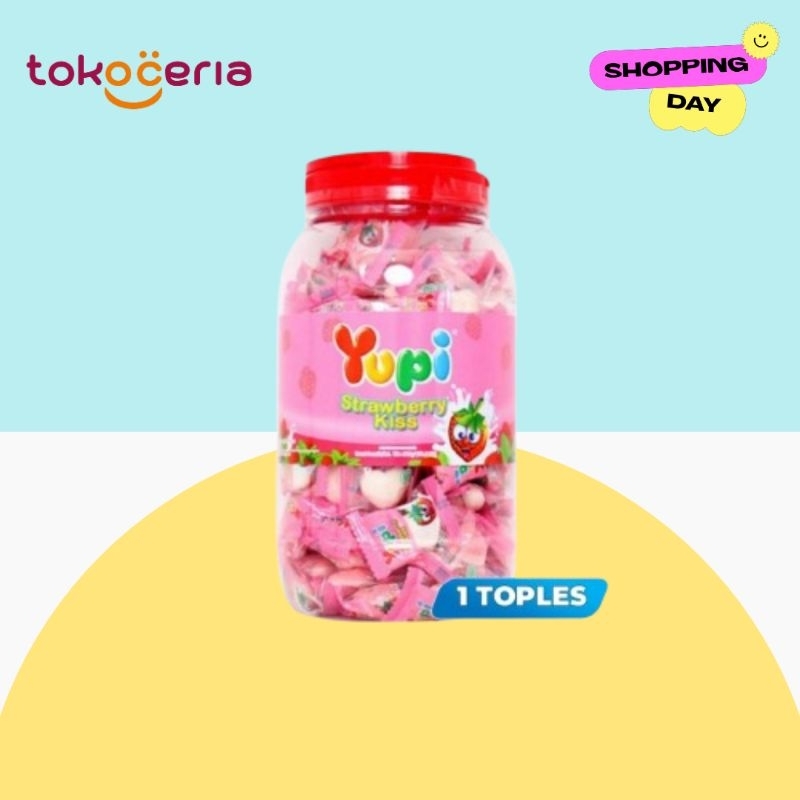 

YUPI STRAWBERRY KISS JAR | TOPLES 300 gr
