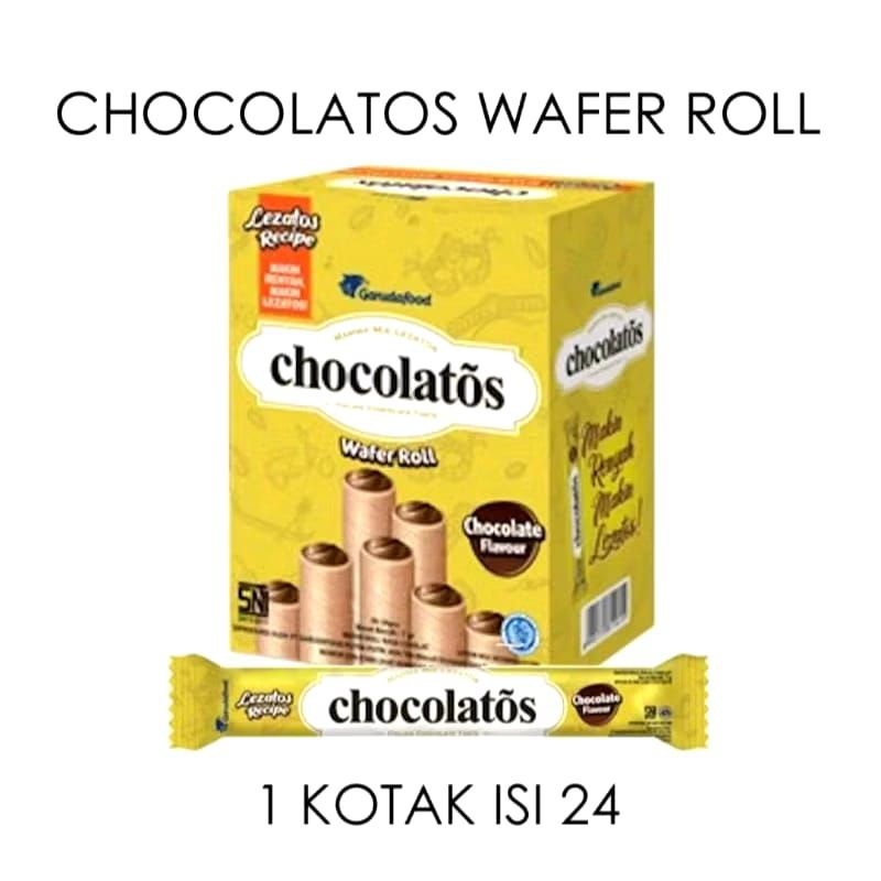 

Snack Chocolatos Wafer Roll 1 Box isi 24pcs