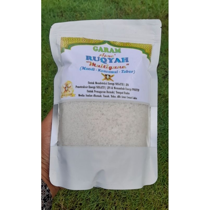 

Garam kristal -+900Gr Asma' RUQYAH MULTIGUNA Pendeteksi Energi NEGATIF Power Boster Jualan atau Pemagaran Usaha Untuk MANDI, KONSUMSI dan TABUR