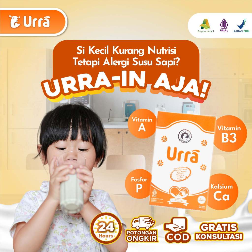 

Susu Urra Kambing Saneen - Atasi Kurang Nutrisi si Kecil Karena Alergi Susu Sapi dengan Susu Urra HALAL & BPOM