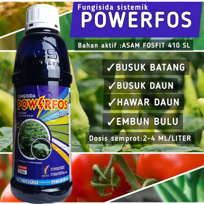 POWERFOS 1 LITER FUNGISIDA SISTEMIK BUSUK DAUN BUSUK BATANG