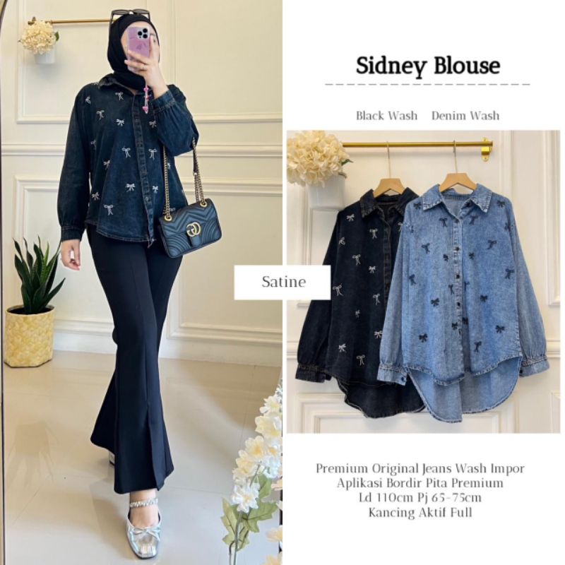 SIDNEY BLOUSE JEANS // ORI SATINE // KEMEJA JEANS