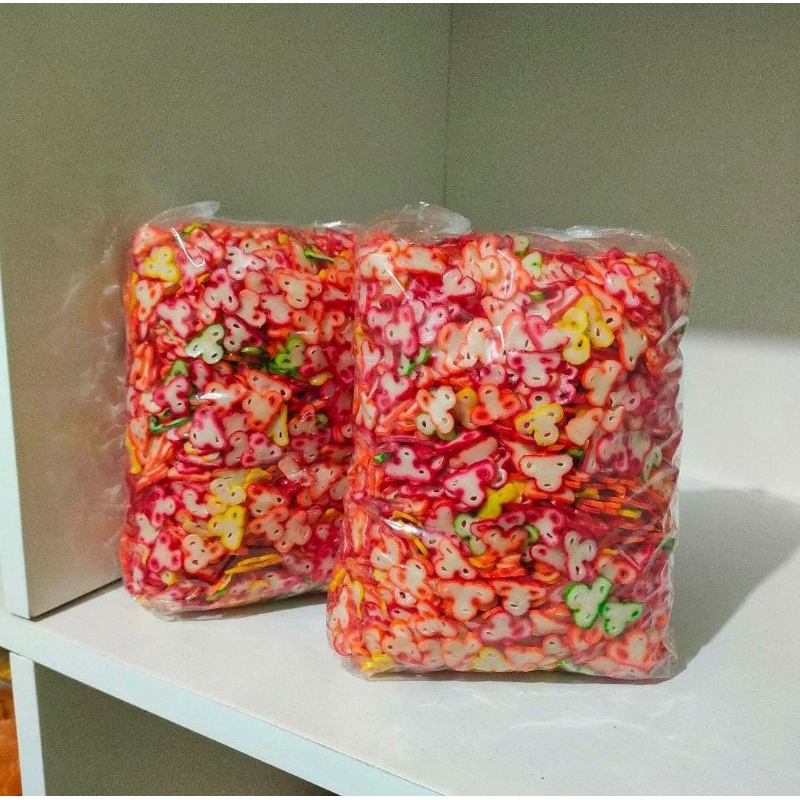 

bahan Kerupuk seblak mentah/ kerupuk bawang mentah/kerupuk bawang Seroja 1kg - 500gram