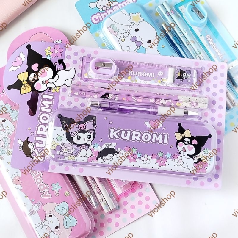 

Set Alat Tulis 7in 1/Tempat Pensil Set Karakter Lucu/Tempat Pensil Anak Cewek Cowok
