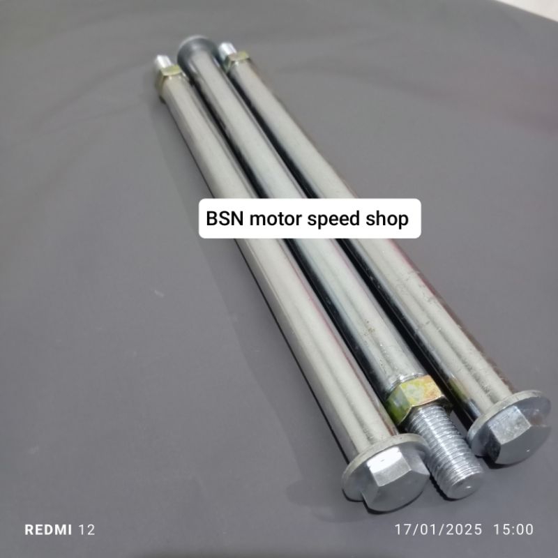 AS RODA BELAKANG DIAMETER 17MM /AS RODA BELAKANG TIGER PANJANG 28CM / AS RODA BELAKANG KLX / CRF