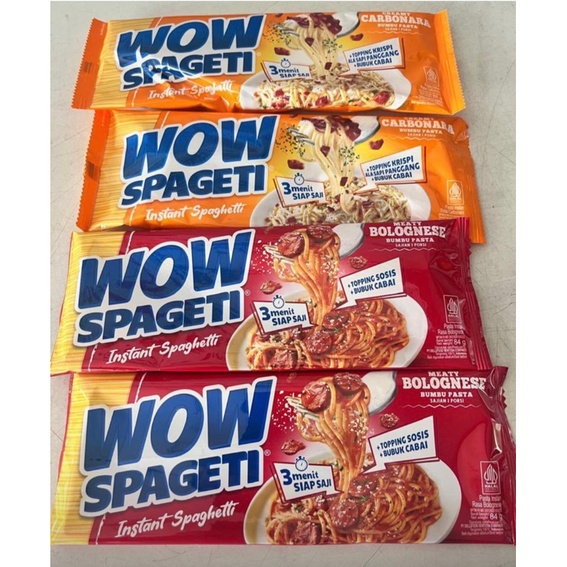 

WOW SPAGETI 3 BUNGKUS ( MIX YA CREAMY CARBONARA & MEATY BOLOGNESE )
