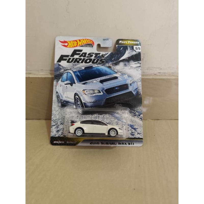 GJR66 - Hot Wheels Premium 2016 Subaru WRX STI Fast Tuners Fast & Furious Putih Mainan Mobil Balap