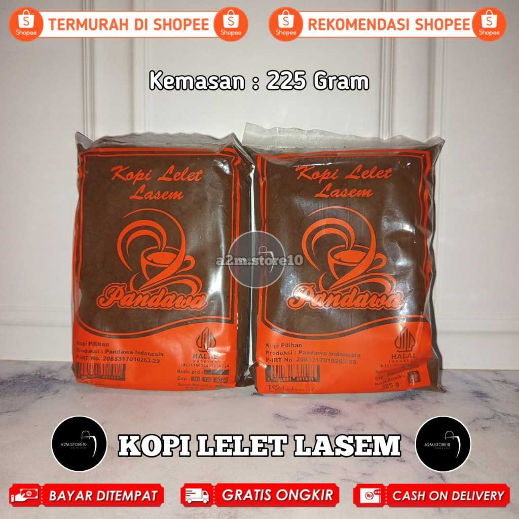 

225 GR KOPI LELET LASEM PANDAWA | KOPI HITAM ASLI MURNI TERLARIS TERMURAH HARGA PROMO KOPI BUBUK