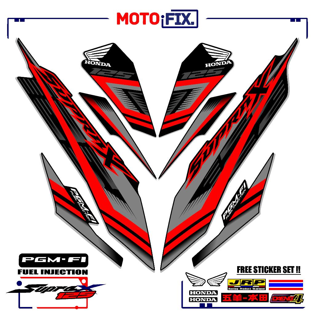 STRIPING MOTOR VARIASI SUPRA X 125 R FI/MT9/BATMAN/STICKER/STIKER POLET SUPRA X INJEKSI/WAVE 125i
