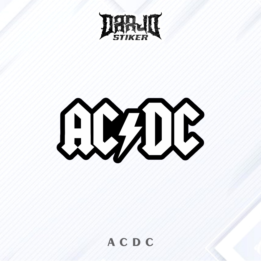 

Stiker Asthetic Band " ACDC " Glossy Anti Air Tinggal Tempel | Stiker Helm, Hp, Laptop