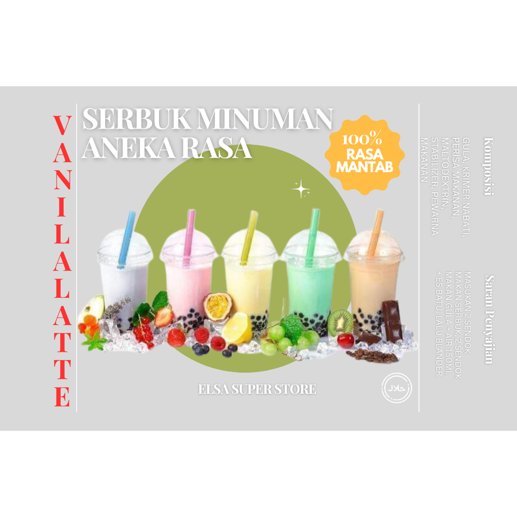 

SERBUK MINUMAN RASA VANILA LATTE 500GR