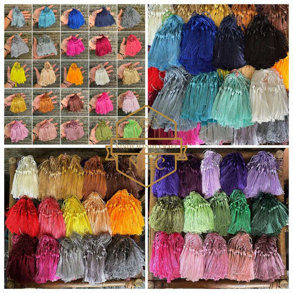 100pcs Rumbai Tassel benang - Rumbai tassel isi 100 - Tassel - Rumbai benang