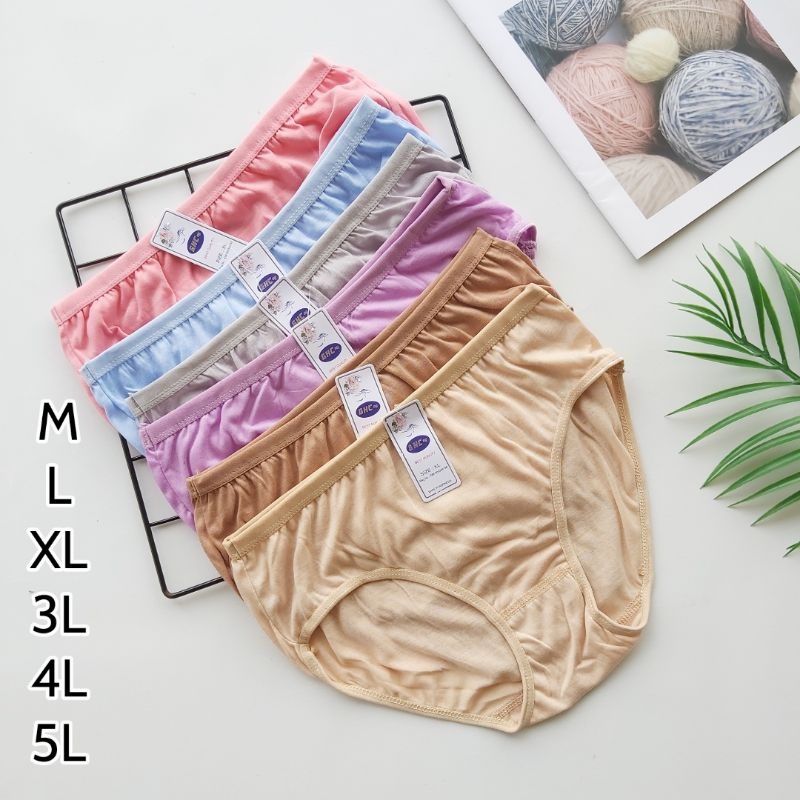 6 PCS CELANA DALAM WANITA DEWASA POLOS |CD CEWEK MURAH DAN BERKUALITAS |PAKAIAN DALAM WANITA TERBARU