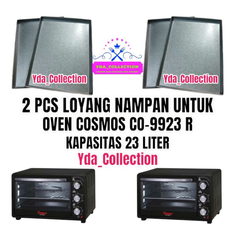 2 Pcs Loyang Oven Cosmos 23 Liter / Loyang Tray Oven Cosmos CO9923R / Loyang oven listrik