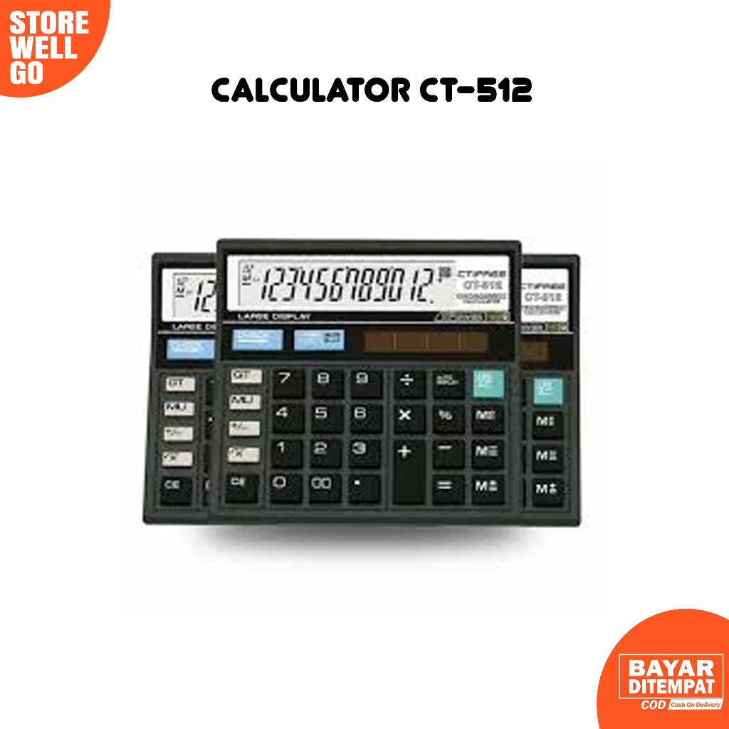 

Kalkulator CT-512 12 Digit / Calculator Check & Correct Dual 2 Power