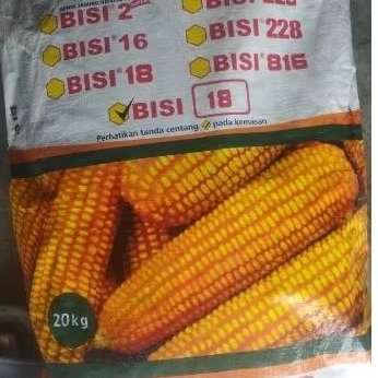 PROMO 1KARUNG ISI 4PCS X 5KG ,, BENIH JAGUNG HIBRIDA BISI 18 KEMASAN 5KG