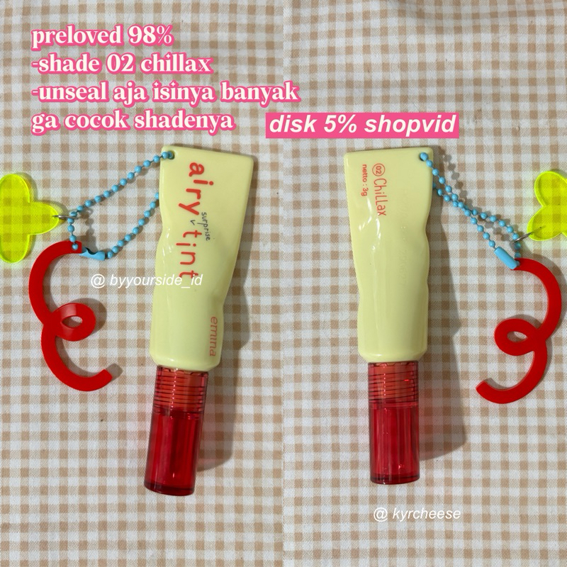 emina airy tint chillax preloved