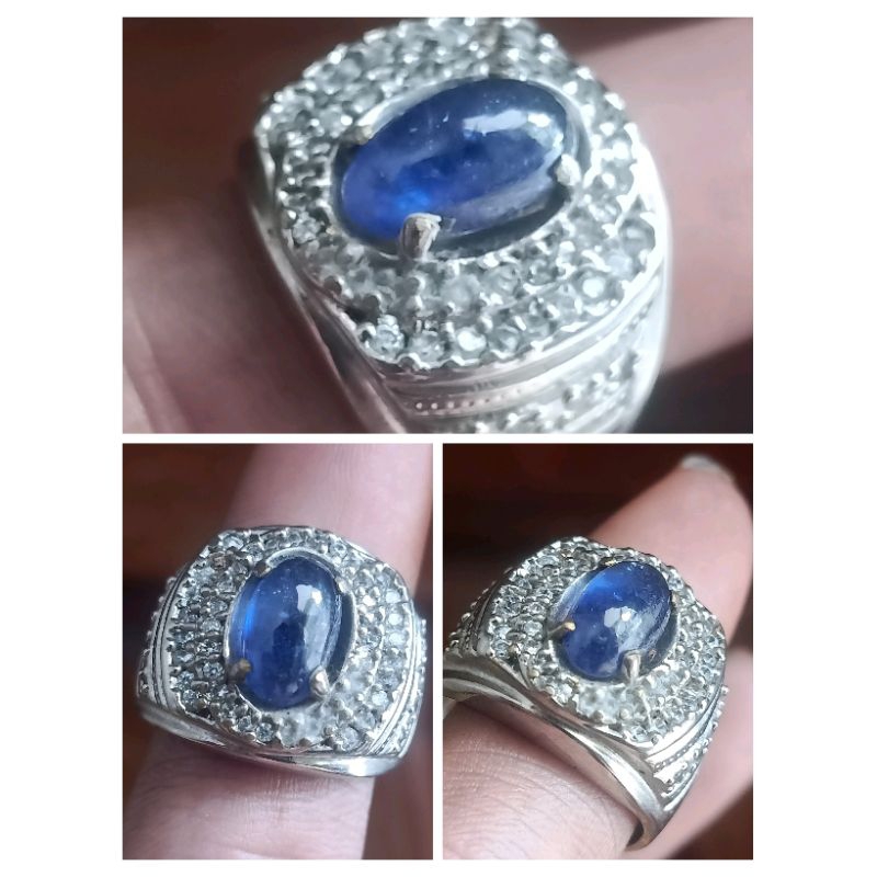 Natural blue sapphire ring elegan