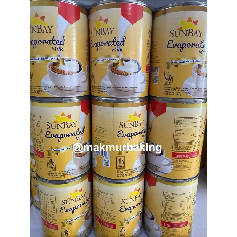 

Sunbay Evaporate Milk 380gr Susu Lemak Nabati Evaporasi