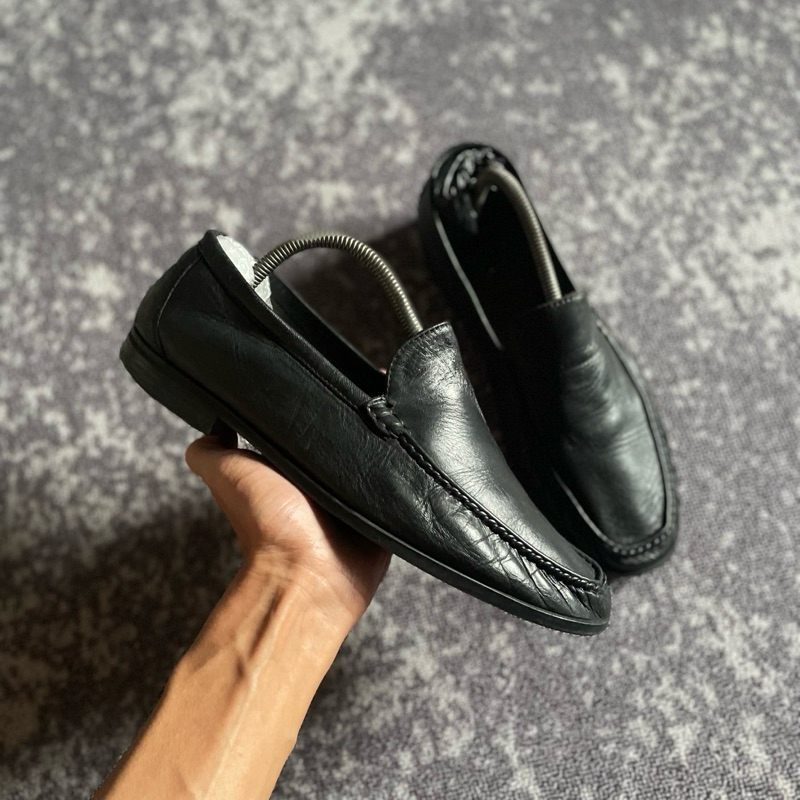 Ecco slip-on black leather