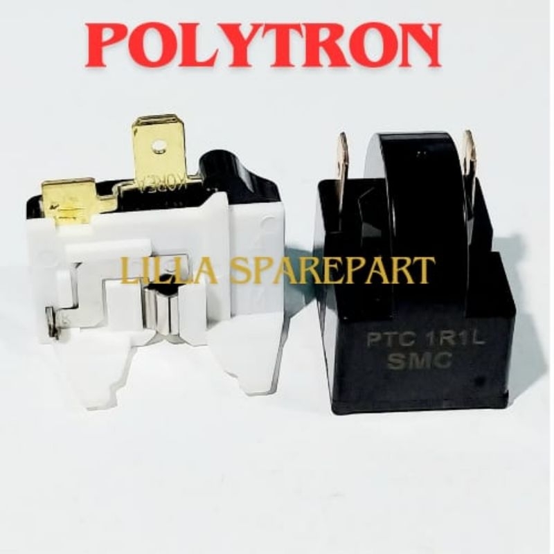 Relay + Overload kulkas Polytron 1 pintu dan 2 Pintu