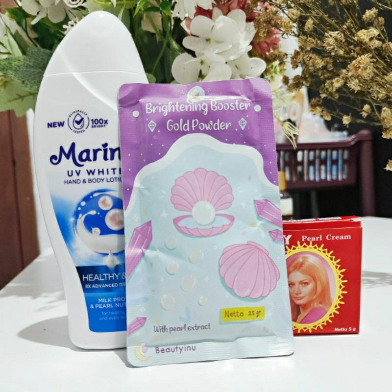 Racikan - Lotion Marina biru + beautyinu powder + kelly