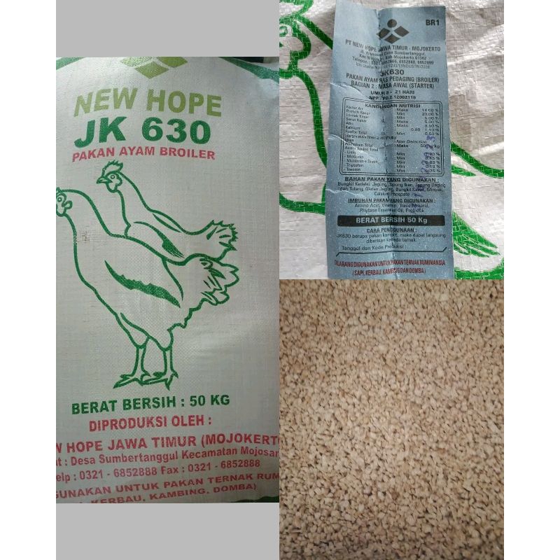 New Hope Jk630 Pur pakan ayam pedaging broiler