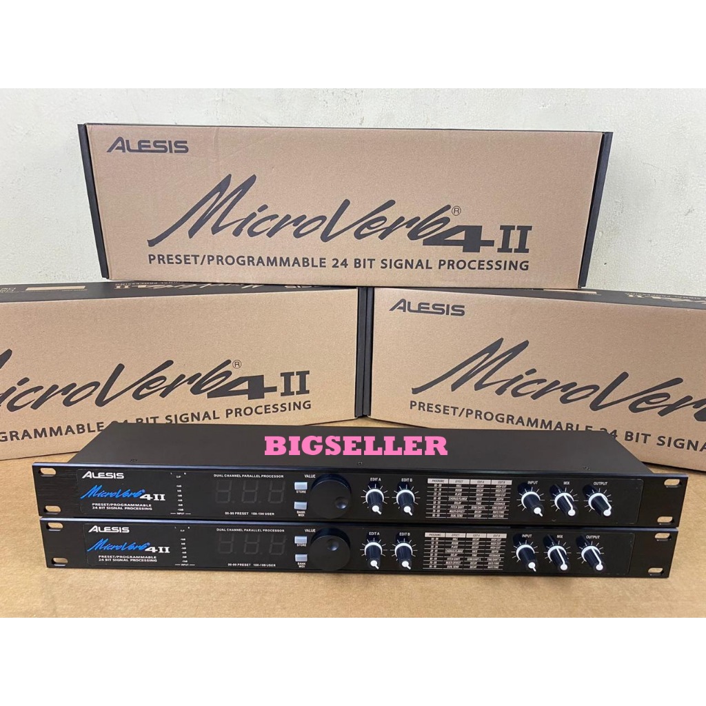 EFEK VOCAL ALESIS MICROVERB 4 II 24 BIT KUPING BESI MADE IN TAIWAN EFECT VOCAL ALESIS MICROVERB4 II