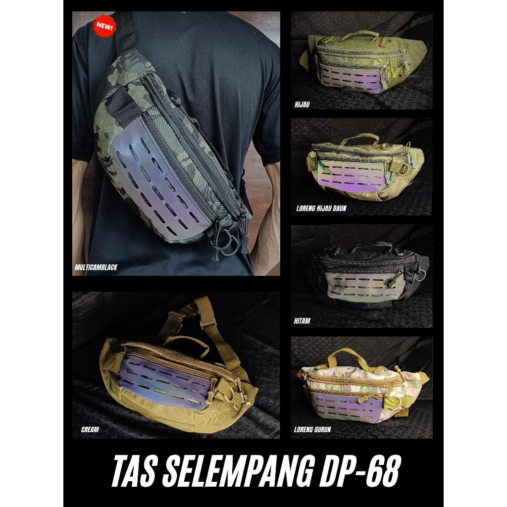 Tas Selempang Tactical DP-68 / Tas Selempang loreng / Tas Bahu Pinggang Militer Taktis / Tas Dada