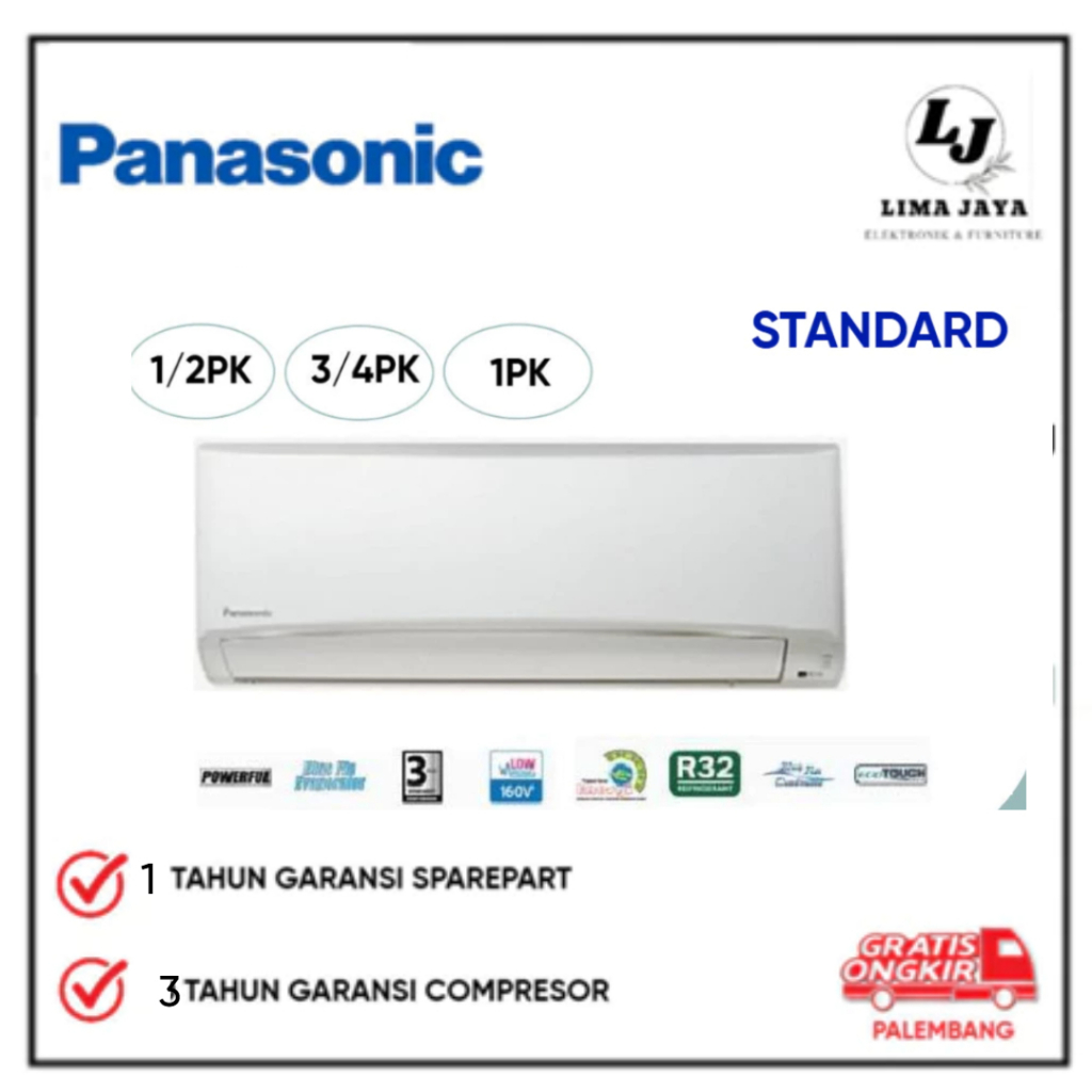 AC Panasonic Standard YN5AKJ / YN7AKJ / YN9AKJ 1/2PK/3/4PK/1PK AC Standard Panasonic Outdoor Silver