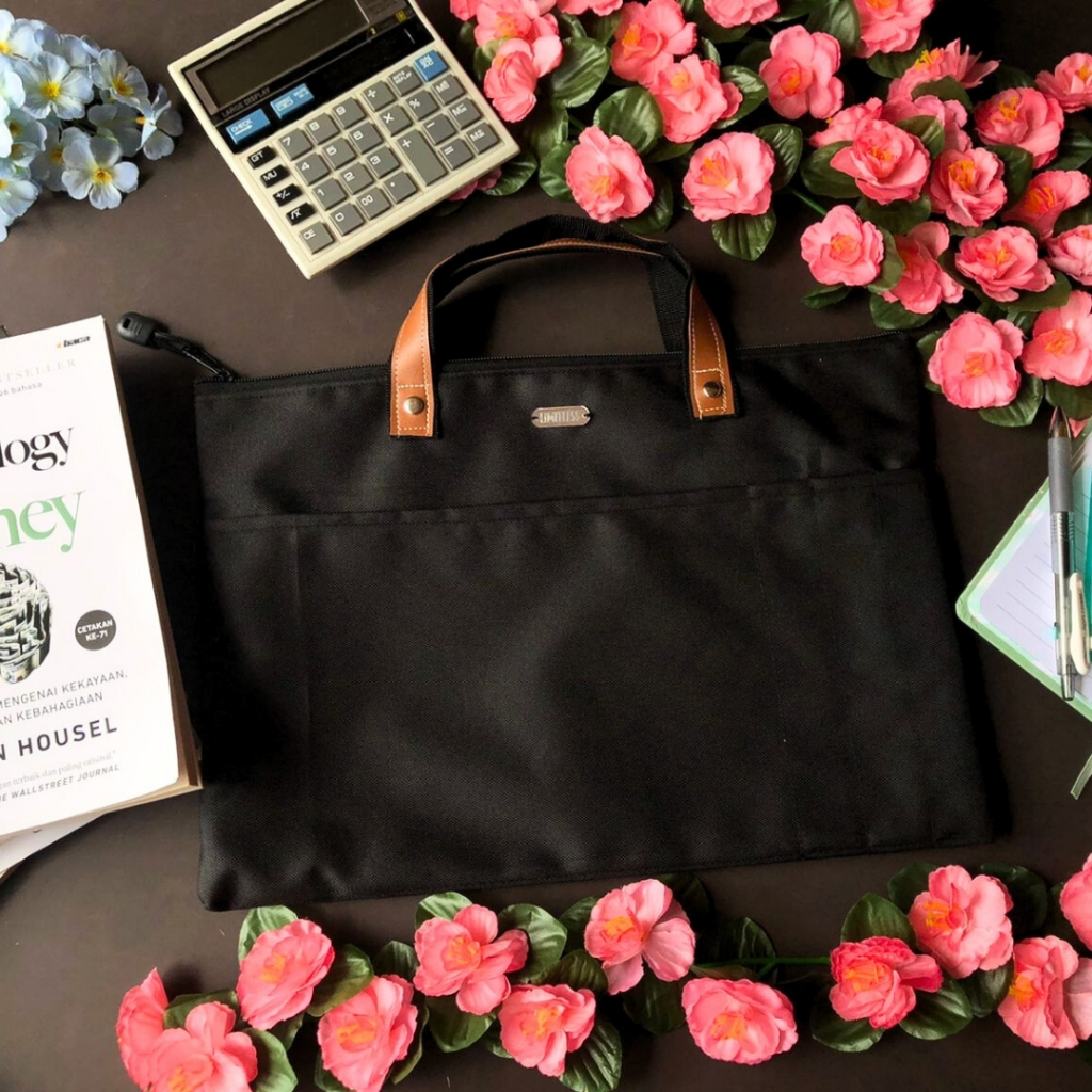 

LIMITLESS - LOTTA Zipper Document Bag / Map Dokumen Kertas Folio F4 Bahan Cordura Anti Air / Tas Seminar