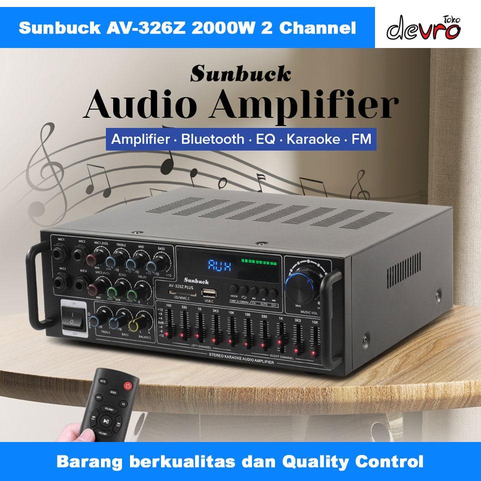 Sunbuck Audio Amplifier Bluetooth EQ Karaoke FM 2000W - Radio Bluetooth Equalizer - AV-326Z PLUS