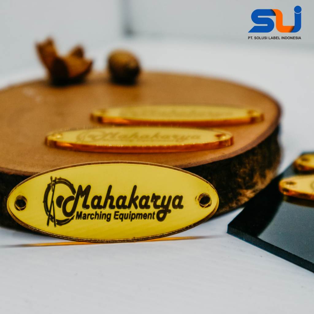 

Label Akrilik Tulisan Hitam Custom High Quality