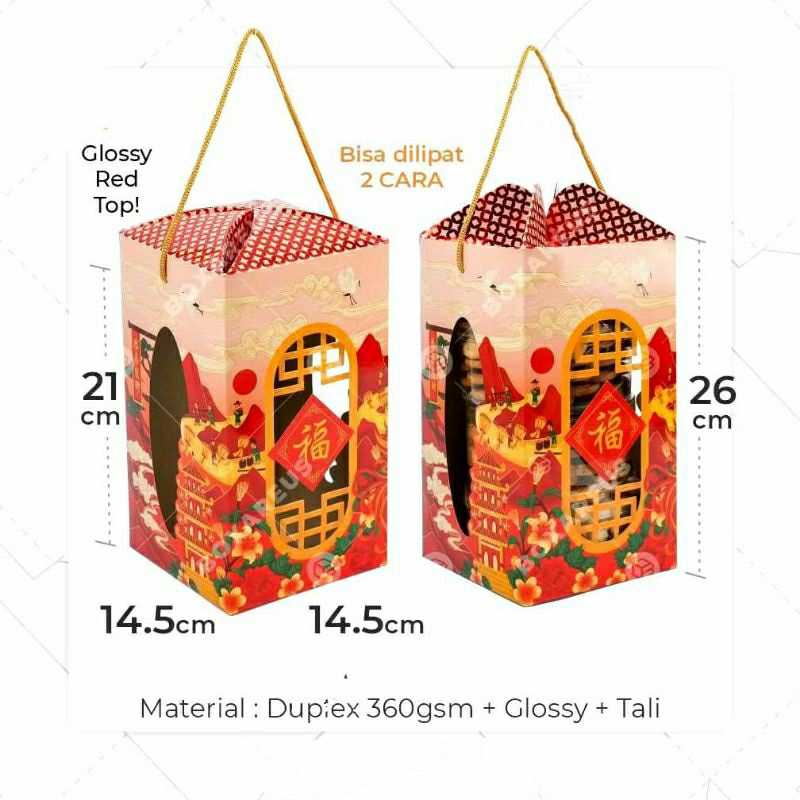 

Box Hampers Imlek Toples Kue Kering