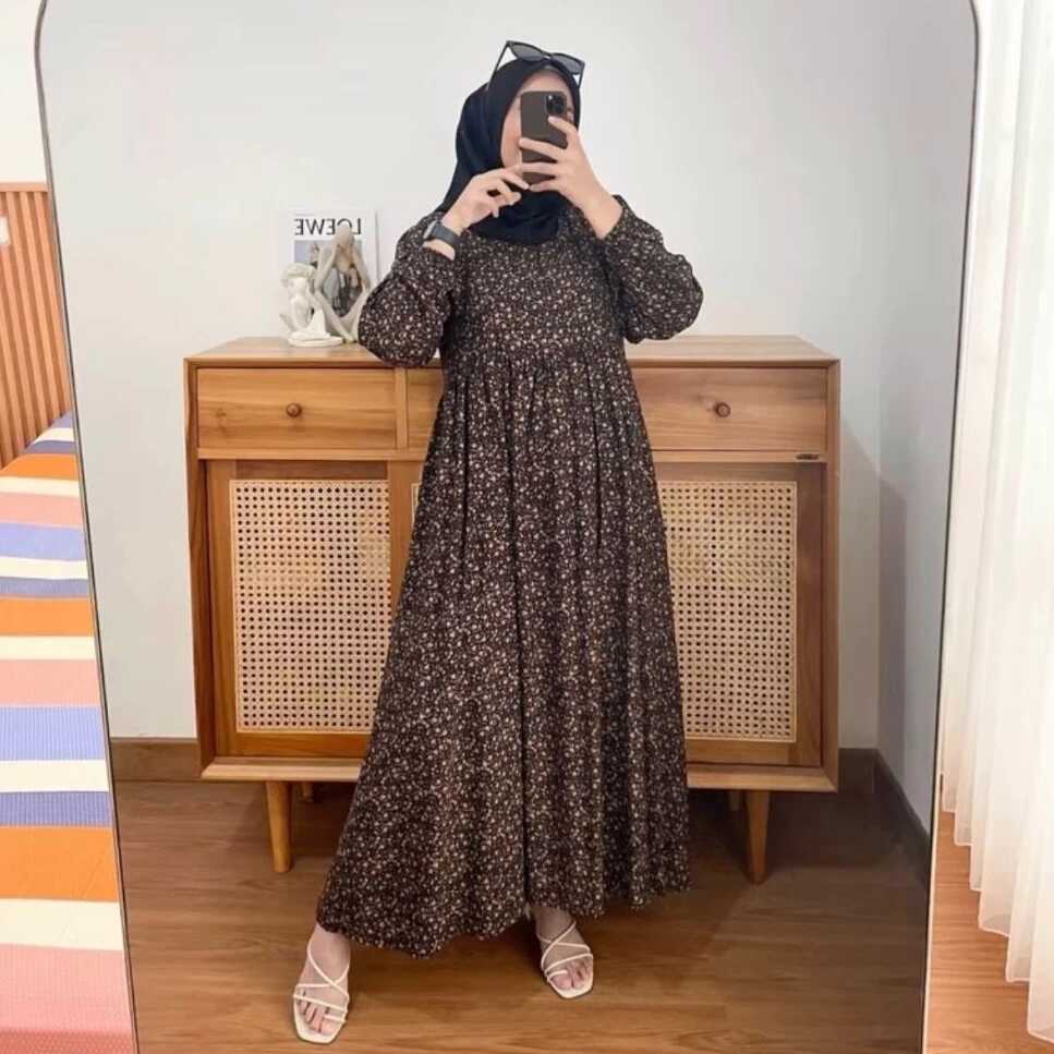 MIDI DRESS RAYON / MIDI DRESS RAYON PREMIUM JUMBO / ATASAN DRESS WANITA JUMBO