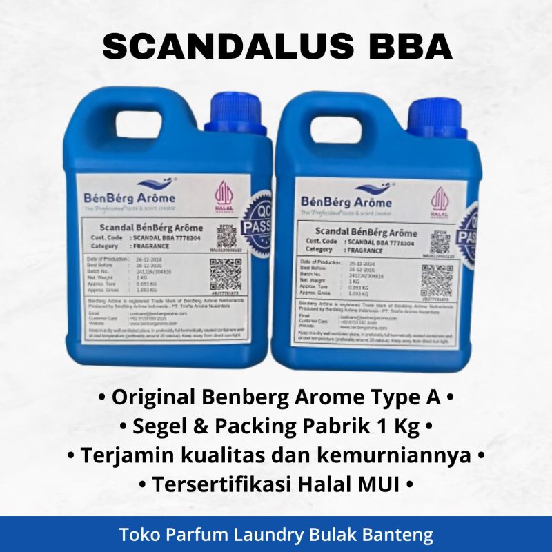 SCANDAL/SCANDALOUS Benberg Arome (Bibit Parfum Laundry) Original Type A Uk. 1 Kg