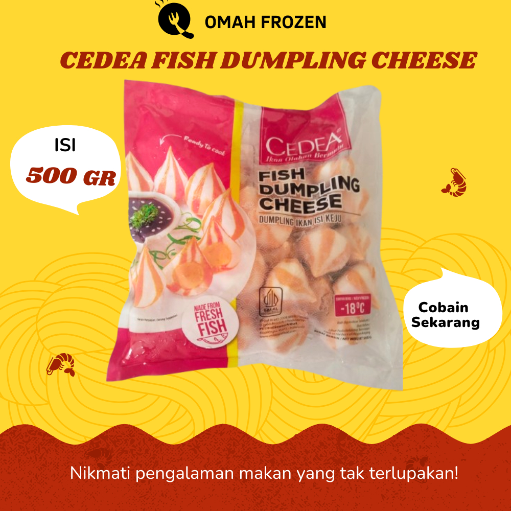 

Cedea Fish Dumpling Cheese Isi 500 GR frozen food makanan beku kemasan olahan