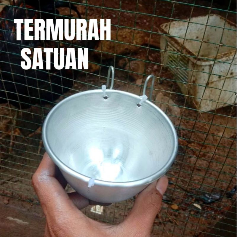 Cepuk aluminium tempat pakan ayam Bangkok cepuk serbaguna