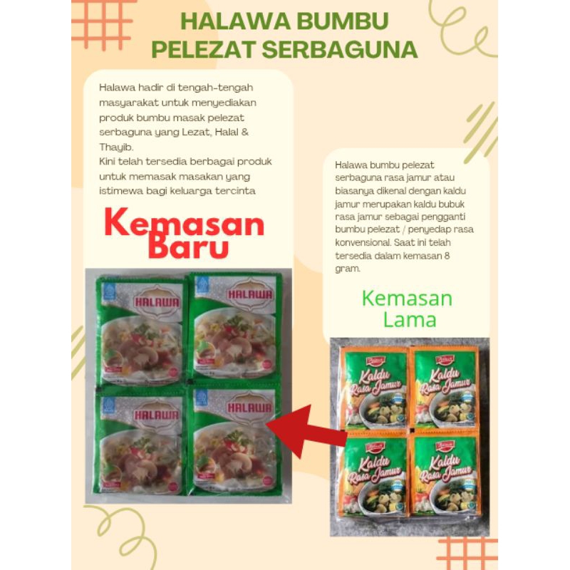 

Halawa Bumbu Masak | Kaldu Rasa Jamur | Penyedab Masakan 24sachet