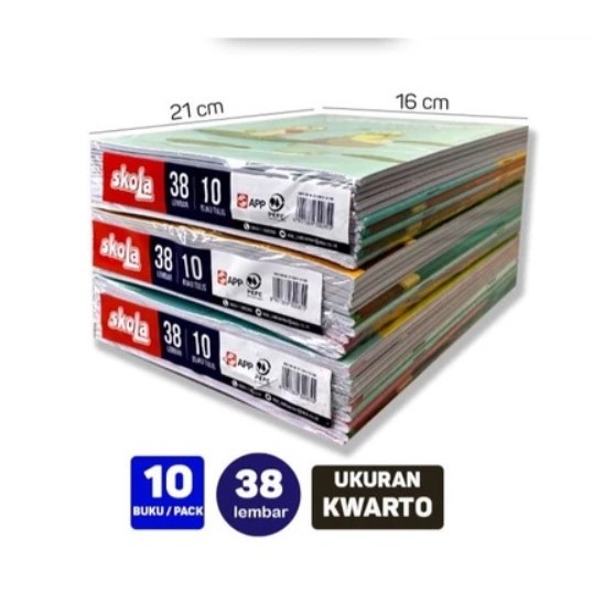 

Ay00! (10pc) BUKU TULIS 38 LEMBAR SKOLA BY SIDU / BUKU TULIS ANAK SEKOLAH